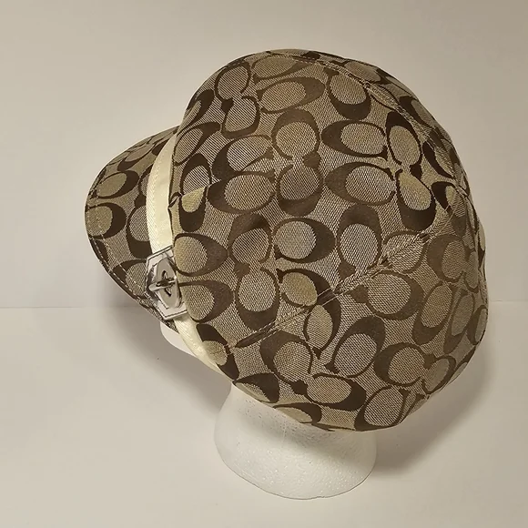 Coach Tan Baker Boy Monogram “C”  Hat Women’s - Picture 7 of 12
